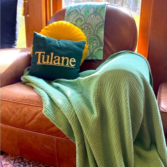 Succulents Reversible Textile Boho Decor Organic Cotton Weave Blanket Wrap - Picture 8 of 14